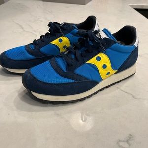 Saucony.  Size 10.5.  Blue & Yellow.  Like new!